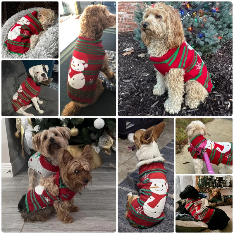 Pet Dog Knitted Sweater Christmas Deer Dog Clothes Winter Puppy Turtleneck Fashion Cat Sweater Pet Pullovers Chihuahua Clothes