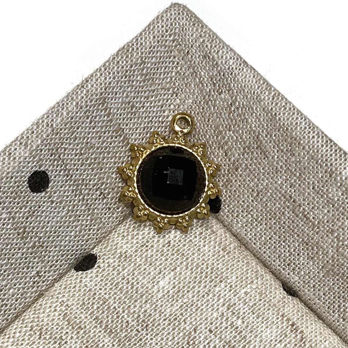 Facettierter kleiner Anhänger aus Naturstein, Sonnenblumen-Anhänger 15x18mm für Schmuckherstellung, DIY-Halskette, Armband, Ohrringe, Zubehör – Detail 5
