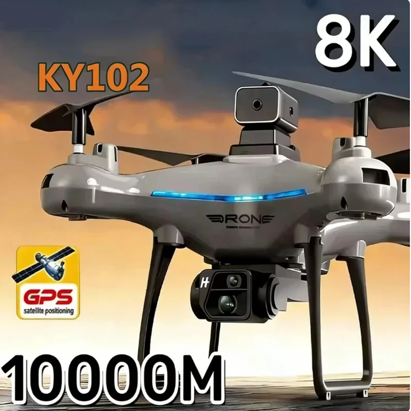 2026 KY102 Drone 8k HD Aerial Photography Dual Camera Brushless Quadcopter Obstacle Avoidance Optical Flow Aerial Rc Drone Gift