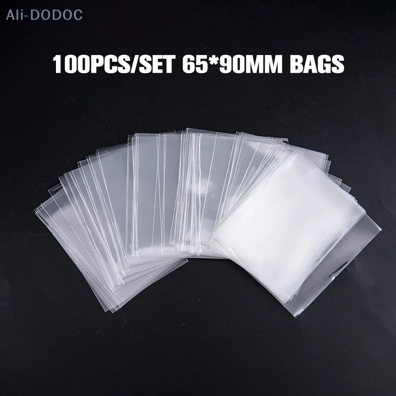 100Pcs 65*90 Transparent Collection Card Film Card Game Protector Kill Sleeves Card And ID Protector Bag