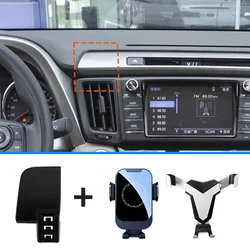 Car Phone Holder For Toyota RAV4 RAV 4 2013 2014 2015 2016 2017-2019 Fixed Bracket Base Special Car Cell Phone Mounts Charging