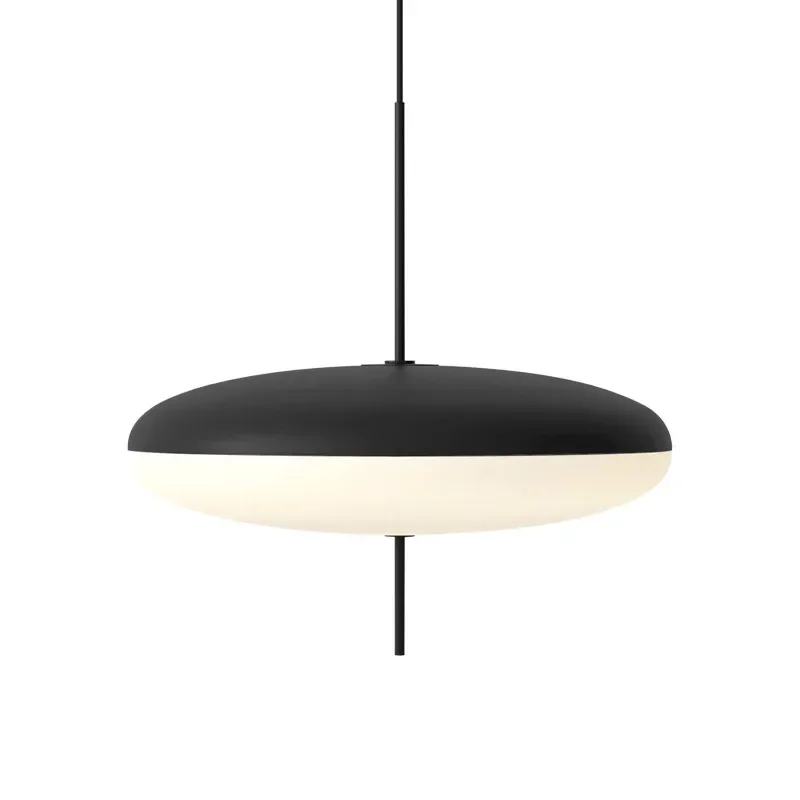 Modern Simple Astep Pendant Light Restaurant Living Lamp Bedroom Study Bar LED Lamp Black And White UFO Chandelier