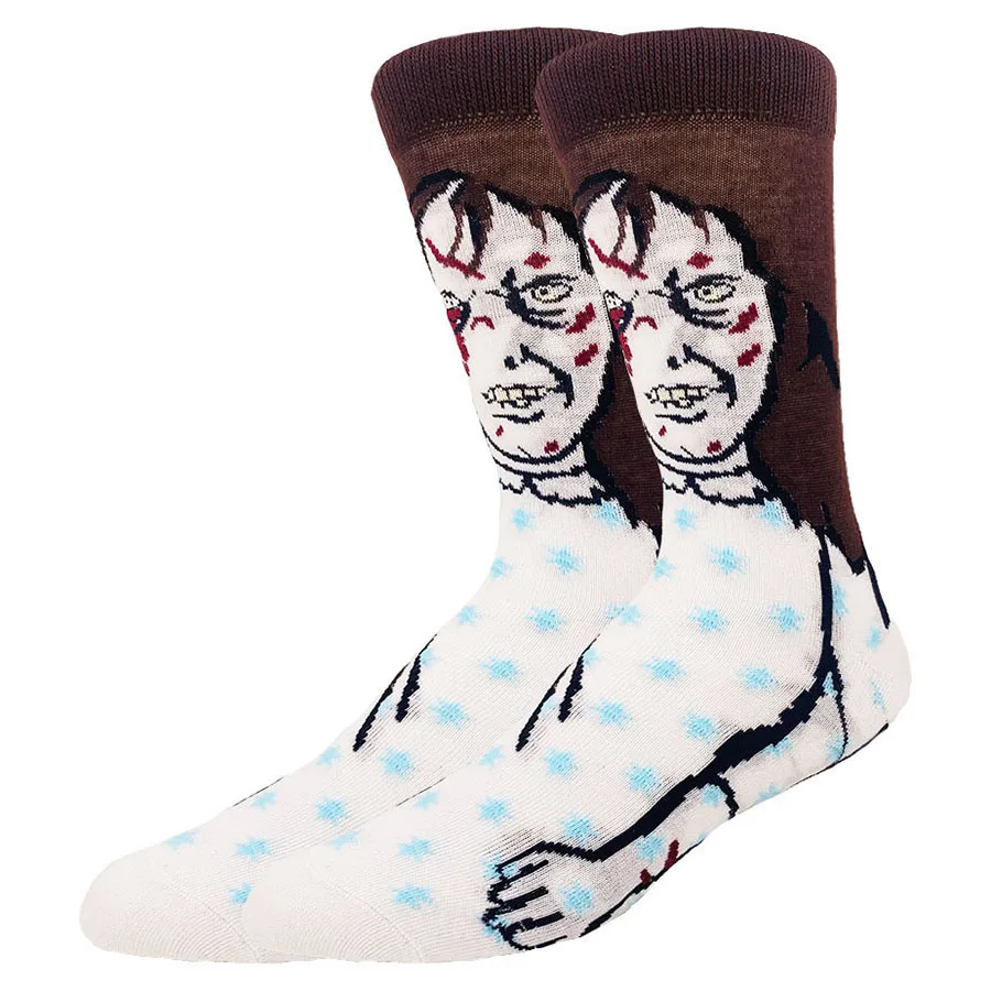 Уличная мода хип-хоп Рождество Хэллоуин мультфильм аниме носки мужчины женщины новинка забавные повседневные носки для экипажа теплая зимняя одежда