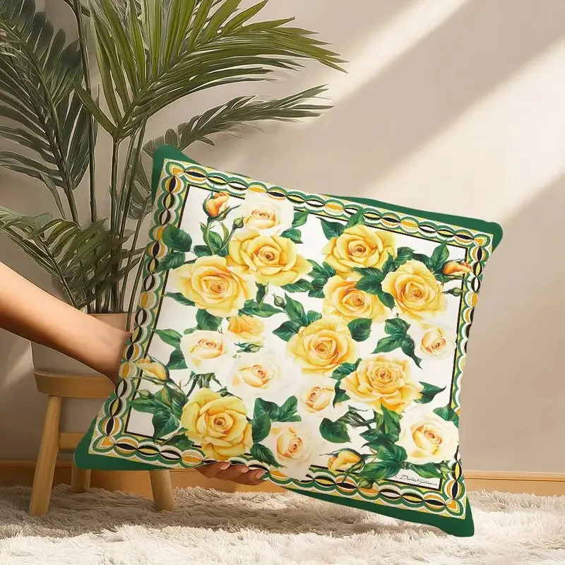 VIKAMA Fashion Print Kissenbezug mit verdecktem Reißverschluss, dekorativer Kissenbezug für Sofa, Schlafzimmer, Kopfteil, Auto und Heimdekoration