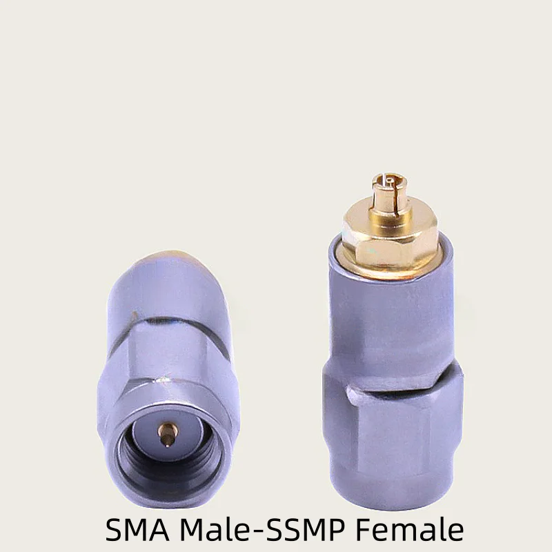 1pcs Stainless steel test adapter SMA Male to SSMP Male Female millimeter wave test connector 18G