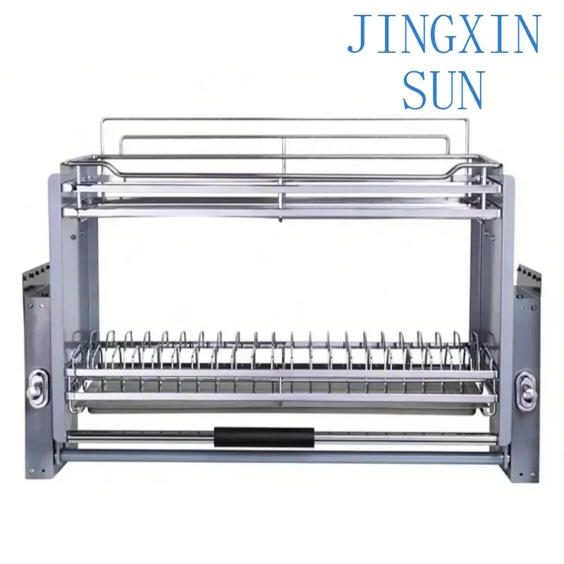 Kitchen Cabinet Accessories Hardware Double Layer Storage Lift Basket pull down basket