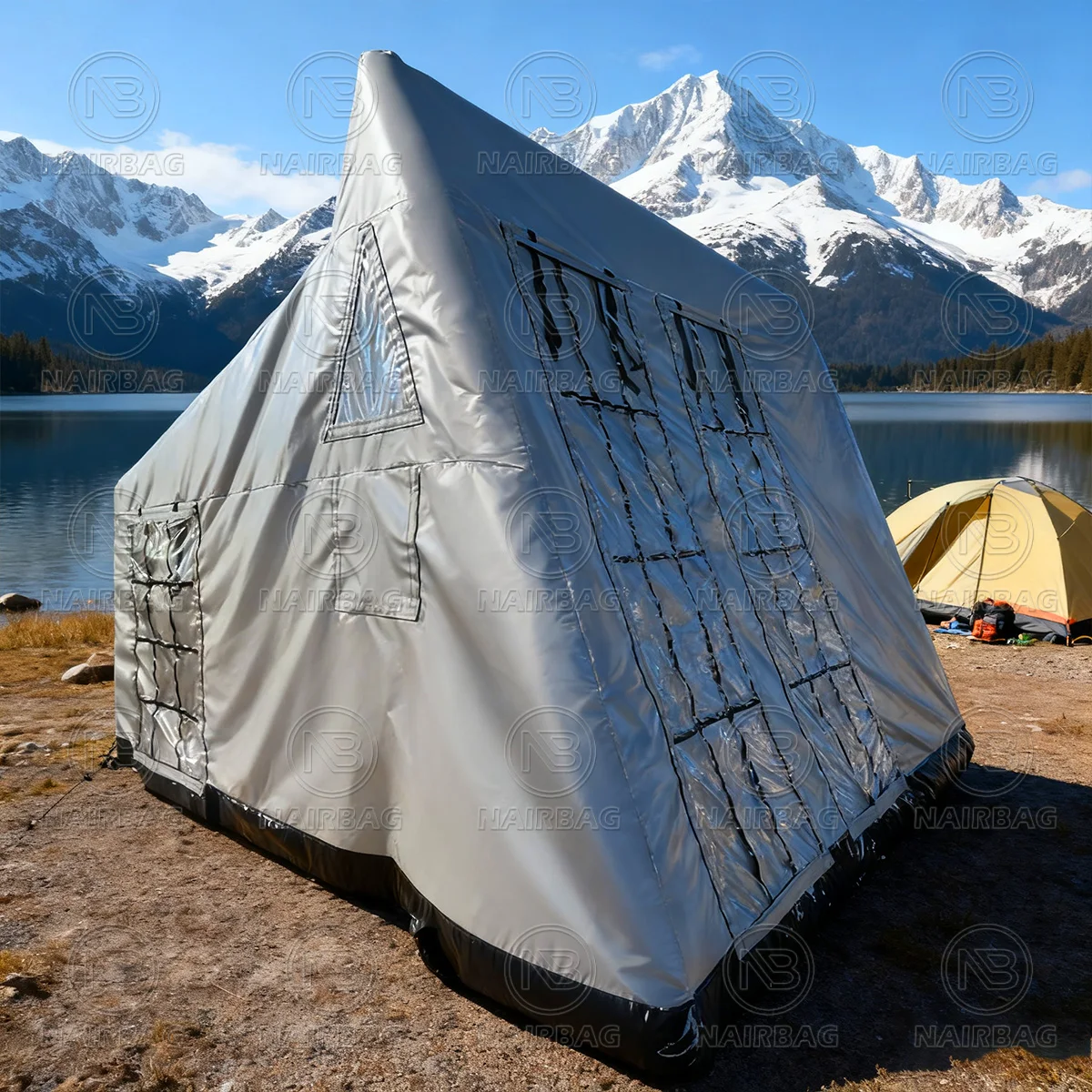 เต็นท์แคมป์ปิ้งเป่าลม เต็นท์แกลมปิ้งพร้อมปั๊มลม ติดตั้งง่าย เต็นท์ลม PVC สำหรับ 4 ฤดู สำหรับกิจกรรมกลางแจ้ง มีจำหน่าย