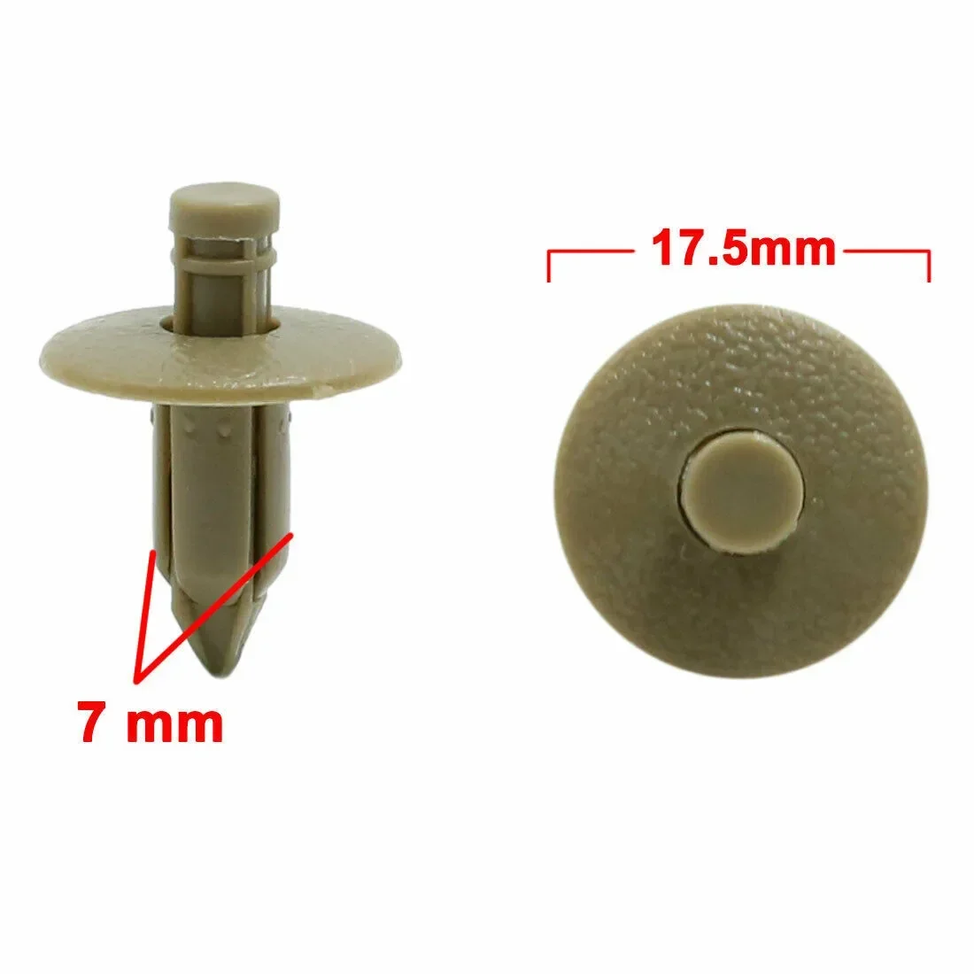 10pcs Car Rivets 7mm Hole Dia Push Clips Car Body Clips Trim Panel Retainer Door Trim Fastener Splash Shield Retainers