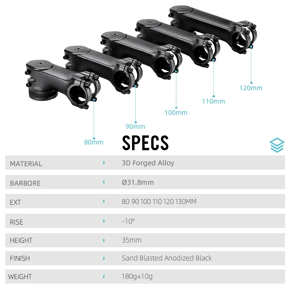 جذع دراجة RYET خفيف الوزن مع دراجة سباق مزورة ثلاثية الأبعاد من Aero Spacers -10 ° 35 مللي متر 28.6x31.8 مللي متر 70-120 مللي متر أجزاء حامل المقود الناهض #3