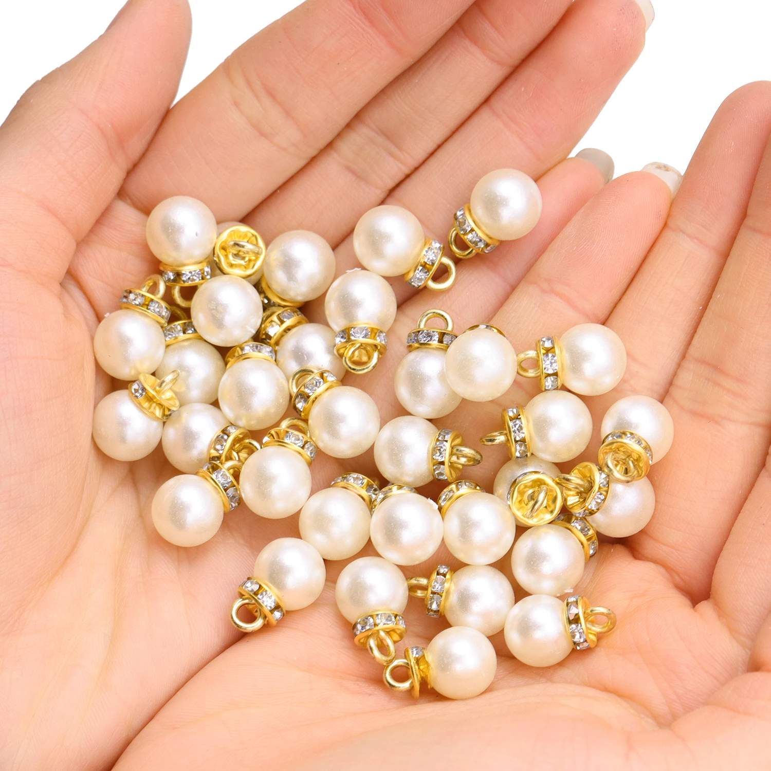 20Pcs New Fashion Imitation Pearl Charms Pendant For Jewellery Making Supplies Handcrafted Earrings Necklace Bracelet Jewelry