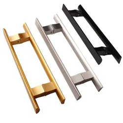 Modern and simple solid space aluminum glass door handle(D-502)
