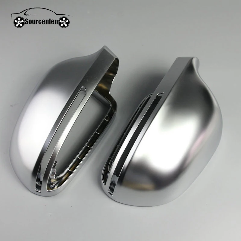 

Matt Chrome Mirror Cover Rearview Side Mirror Cap S Line for Audi A4 B8 A6 C6 A5 8T Q3 A3 8P