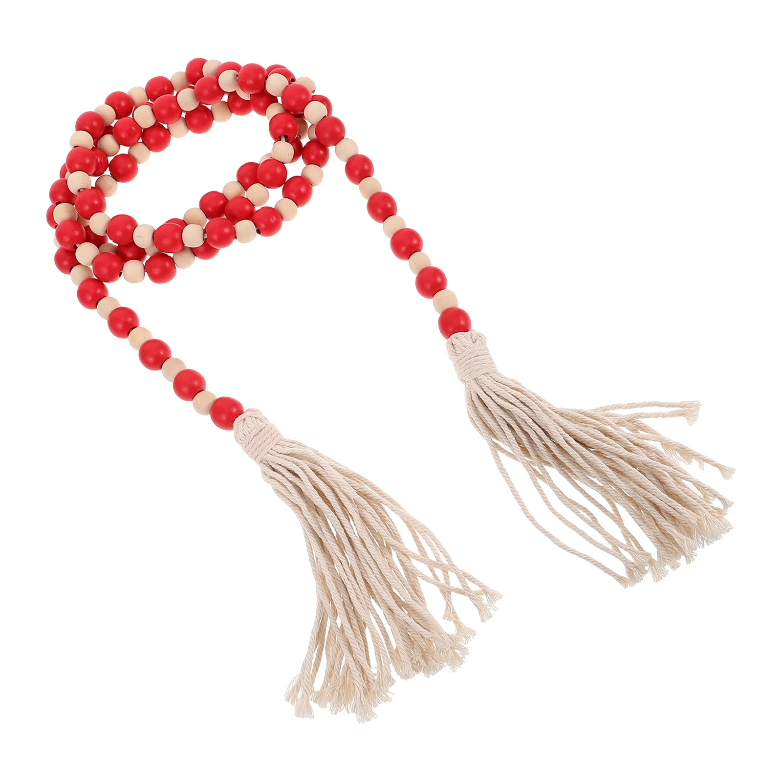 

Wood Bead String Decoration Hanging Bead Ornament for Xmas Party Home Decor Wooden Beaded Pendant Indoor Room Wall Hanging