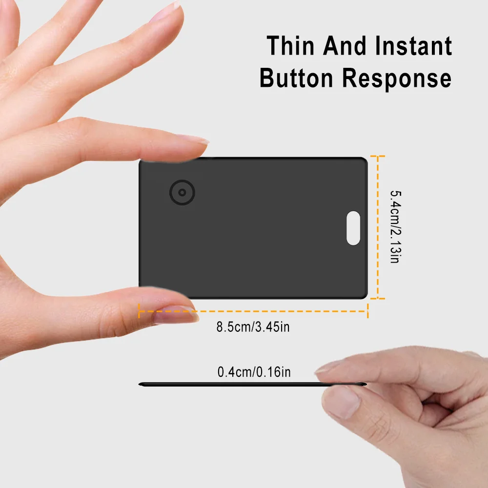 Ultra Slim Bluetooth Tracker Card for Wallet Purse Baggage Passport Laptop Luggage, iOS Only Anti-Lost Finder Device Locator
