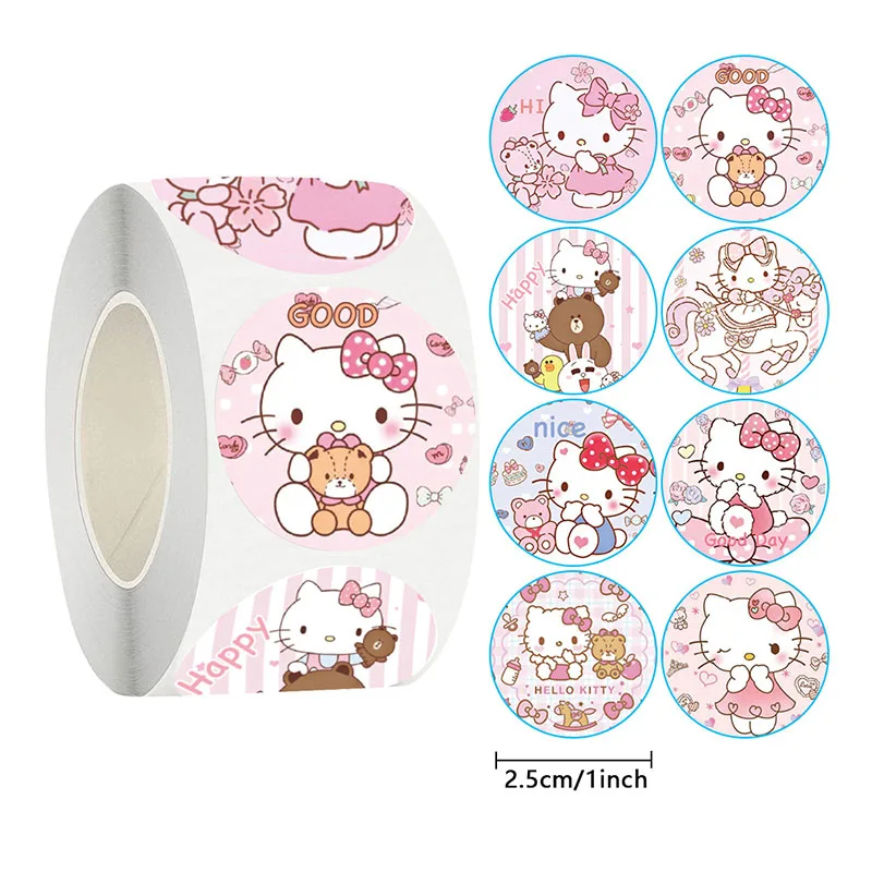 

Cute Sticker Roll Round Sticker for Kids Motivational Stickers Sealing Paste Labels School Supplies