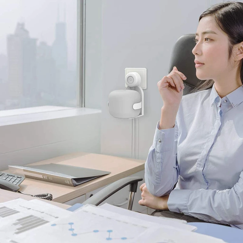 ตัวยึดผนังเอาท์พุทตัวยึดที่ยึดแบบกะทัดรัดขาตั้งเครื่องเสียงสำหรับ Google Nest เราเตอร์ WiFi AC2200สีขาว