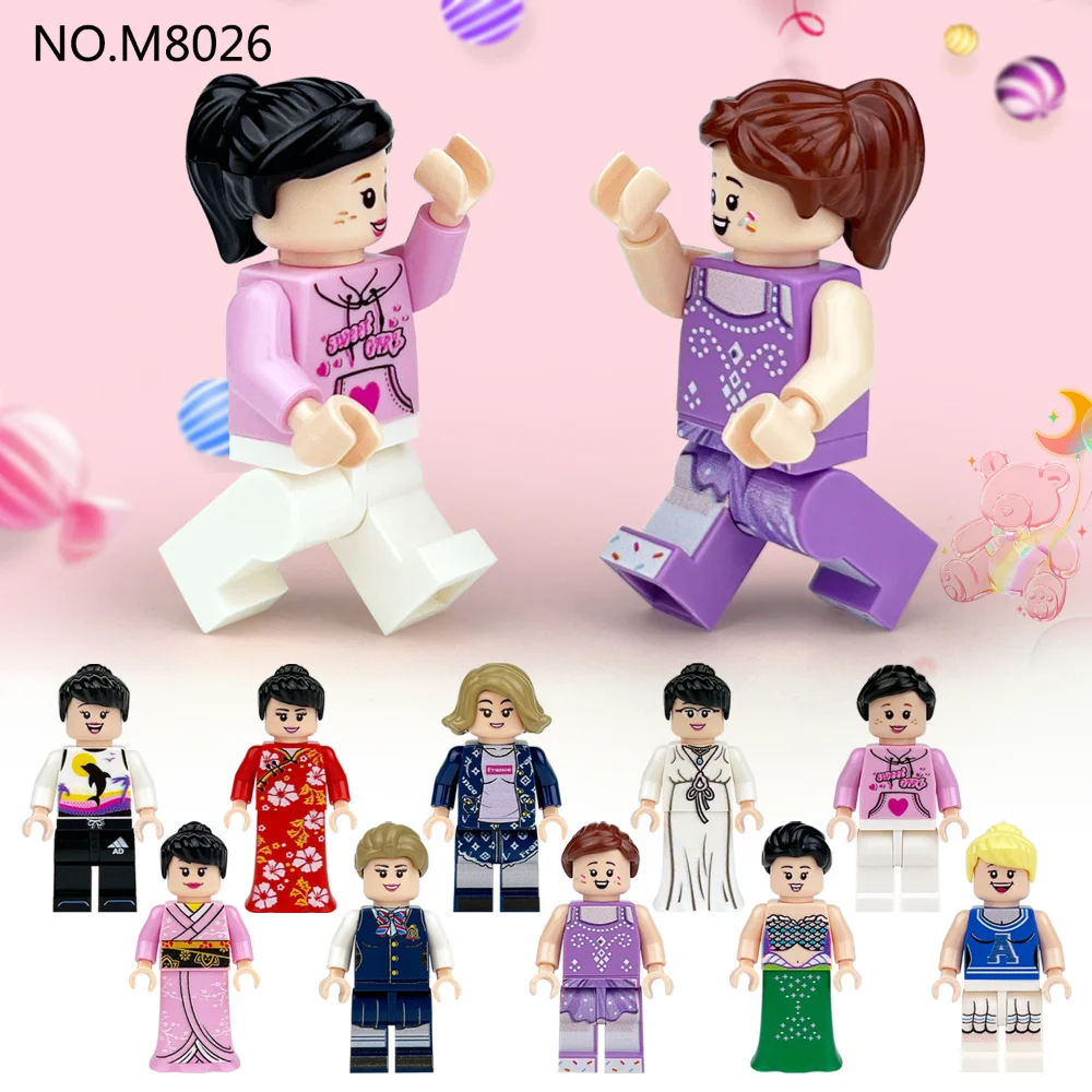 Kinder-Bauklötze Spielzeug Mini-Figuren Menschenähnliche Puppen Cartoon-Charakter Geburtstagsgeschenk Pädagogisches Spielset für Kinder – Detail 1