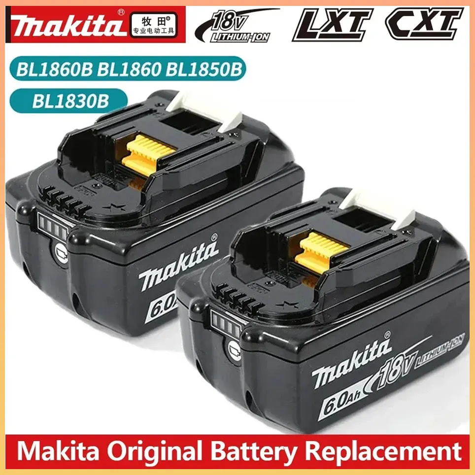 

Makita Genuine 18V Battery 6Ah Rechargeable Power Tools Battery 18V makita with LED Li-ion Replacement LXT BL1860B BL1860 BL1850