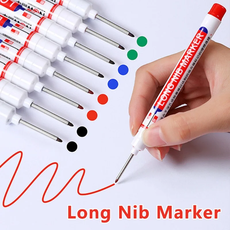 10PCS Permanent Oily 20mm Long Nib Head Markers Pen Waterproof Painting Graffiti Environmental Gel Pen Notebook Drawing Supplie