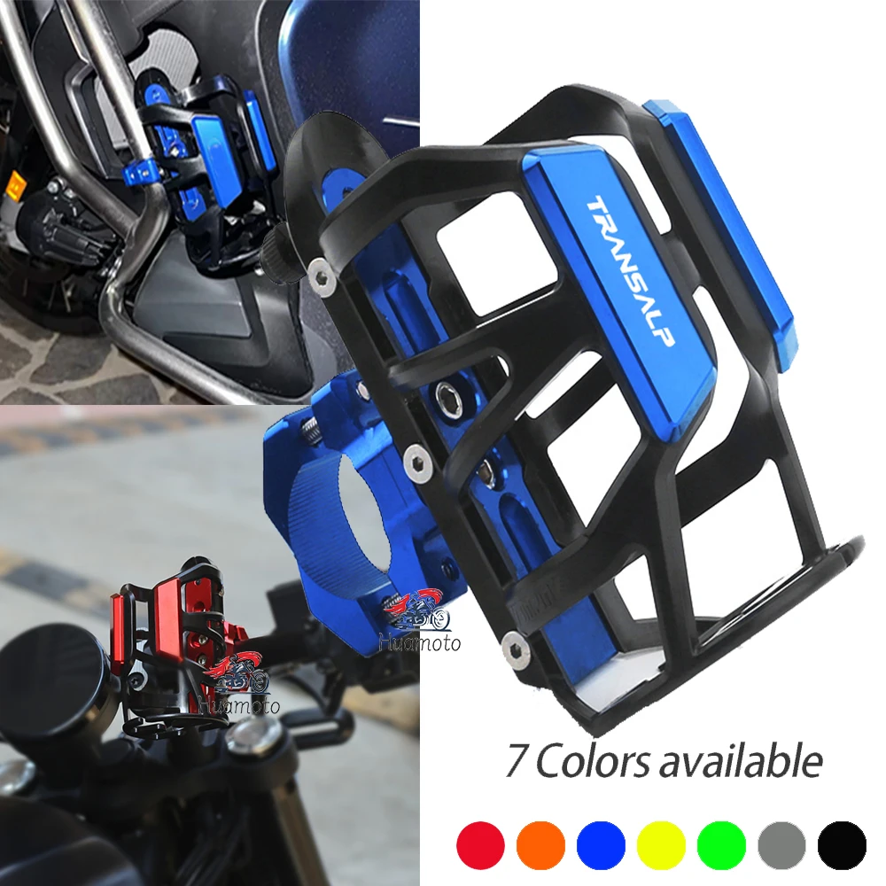 For Honda TRANSALP XL750 TRANSALP XL 750 CNC Accessories Water Bottle Drink Cup Holder Bracket Mount Alloy Supplies Equipments