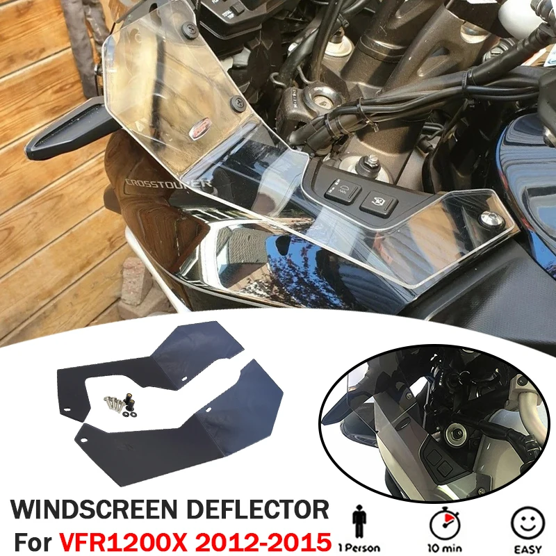 

NEW Motorcycle Accessories FOR Honda VFR1200X Crosstourer Side Windshield Windscreen Deflector 2012-2015 VFR 1200 X 2013 2014