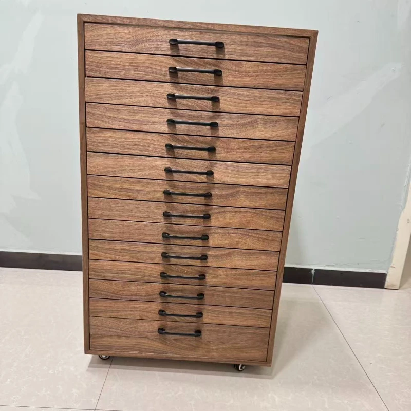 خزانة عرض النظارات، خزانة عرض، لمسة نهائية من خشب الجوز الطبيعي الجديد، جلد داخلي متين ممتاز #1