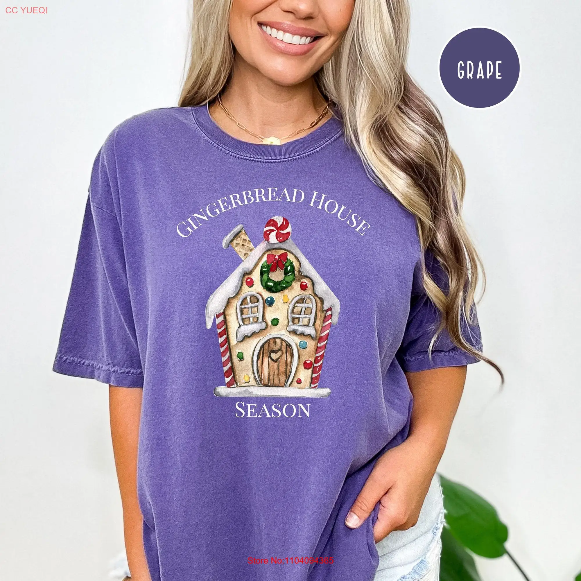 Gingerbread House Season Comfort Colors T Shirt Christmas Holiday long or short sleeves