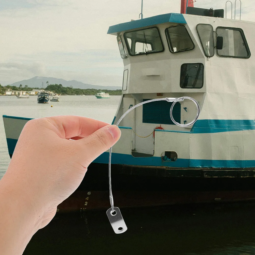 2Pcs Stainless Steel Tongue Stop Pins Quick Release Safety Tether Marine Hardware for Boat Bimini Tops Deck Hinges Reliable Boat