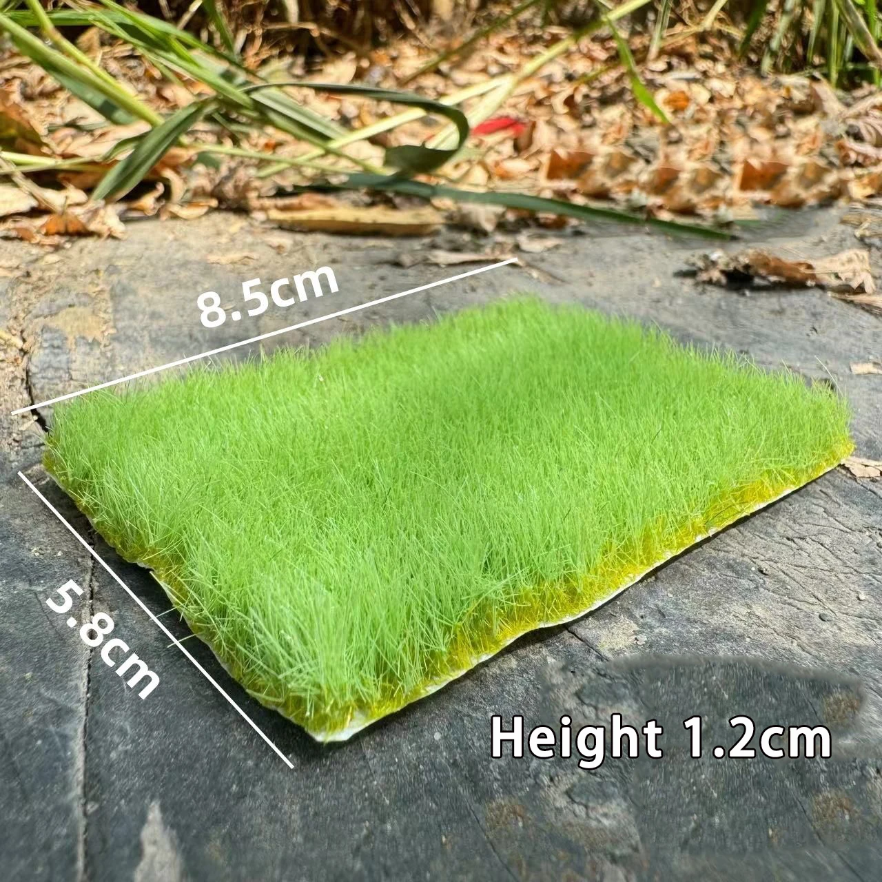 1.2CM/1.6CM Simulation Grass Lawn Model Grass Cluster Plant Vegetation Platform Decor DIY Sandtable/Railway/Garden Scenery 1BOX