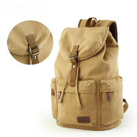 Men Vintage Canvas Backpack Large Capacity 15.6inch Laptop Casual Bag for Commuter Travel Durable Shoulders Bag Unsex Mochila