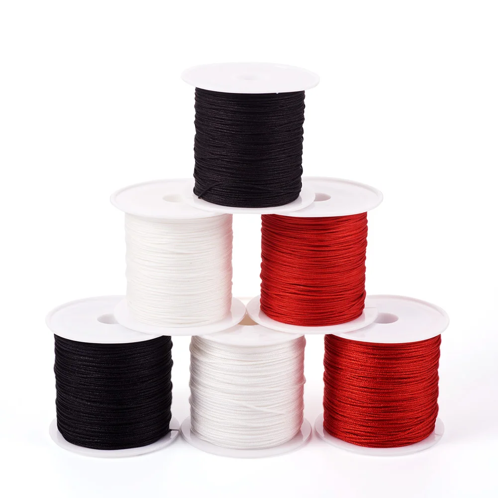 

NEW 6Rolls Nylon Cord Thread Chinese Knot Cord Bracelet Braided String DIY Rope Bead Shamballa Bracelet Jewelry Making 0.6-0.8mm