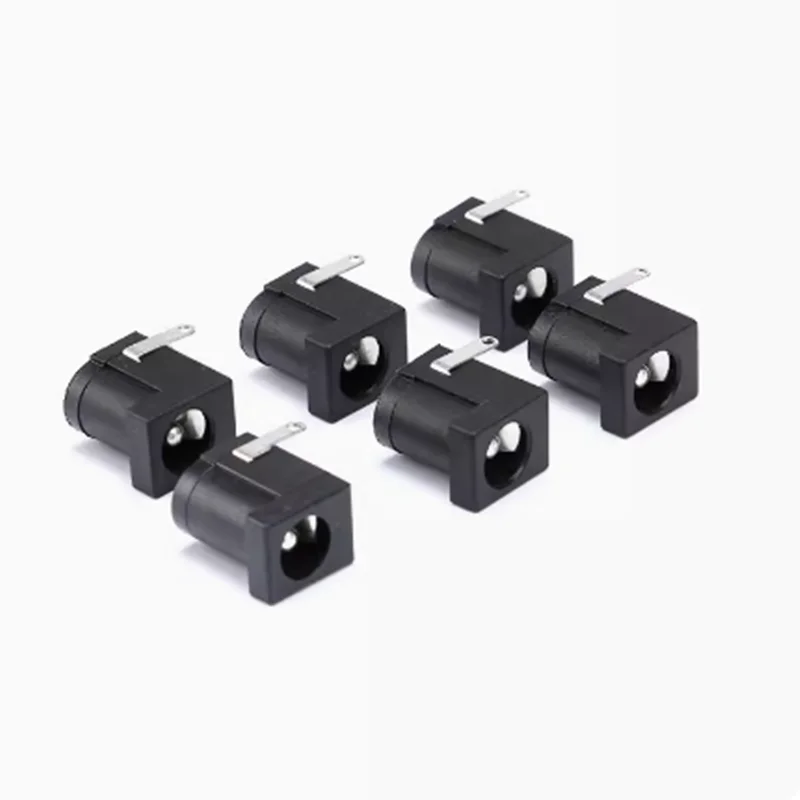 10 stks DC-005 DC Power Jack Socket Connector DC005 5.5*2.1mm 5.5x2.1mm Haakse PCB Mount Terminal