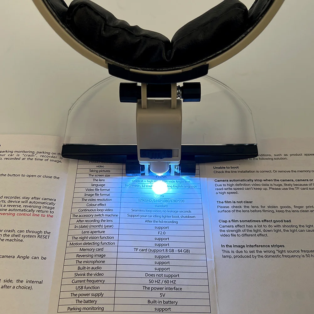 Head-mounted Optical Lens For Reading Embroidery Maintenance LED Magnifier 1.5X 2.5X 3.5X 4.5X 5.5X Helmet Magnifying Glasses