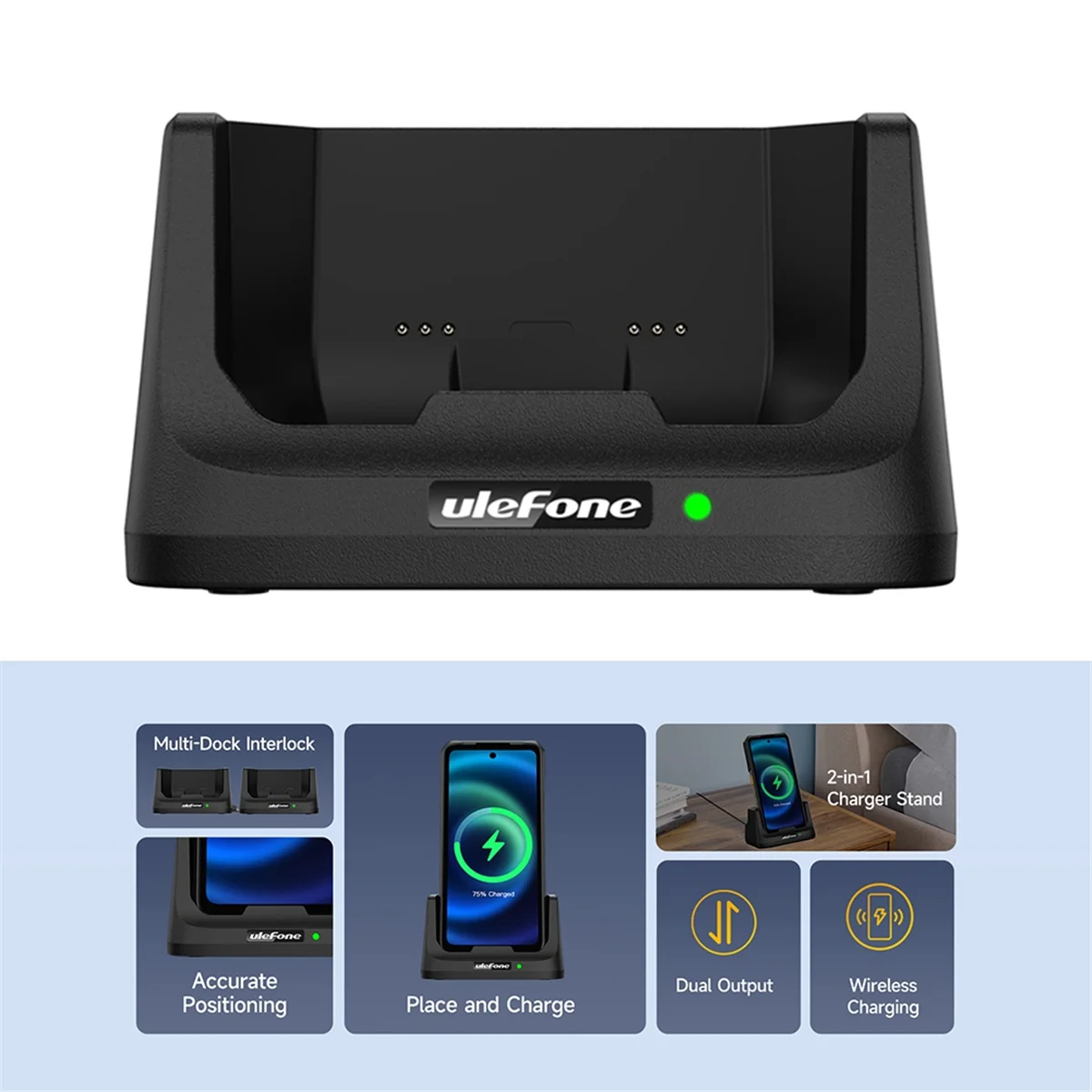 New Ulefone UAS22 33W Desk Charging Dock - Fast Durable Charging Station for Ulefone Armor 26 Ultra