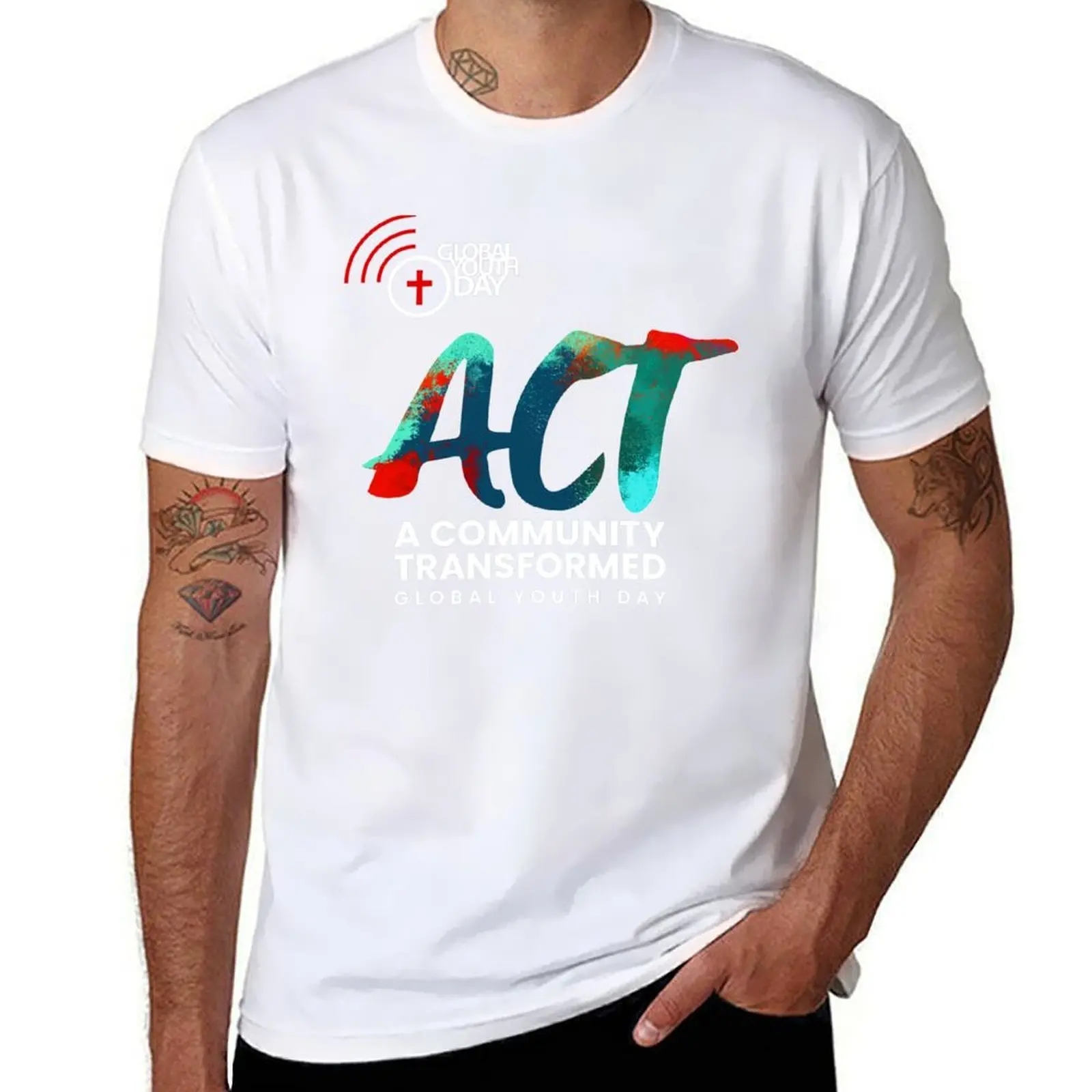 

GYD A Community Transformed GYD 2025 Global Youth Day GYD25 A Community Transformed T-Shirt t shirts for man slim fit T-Shirt