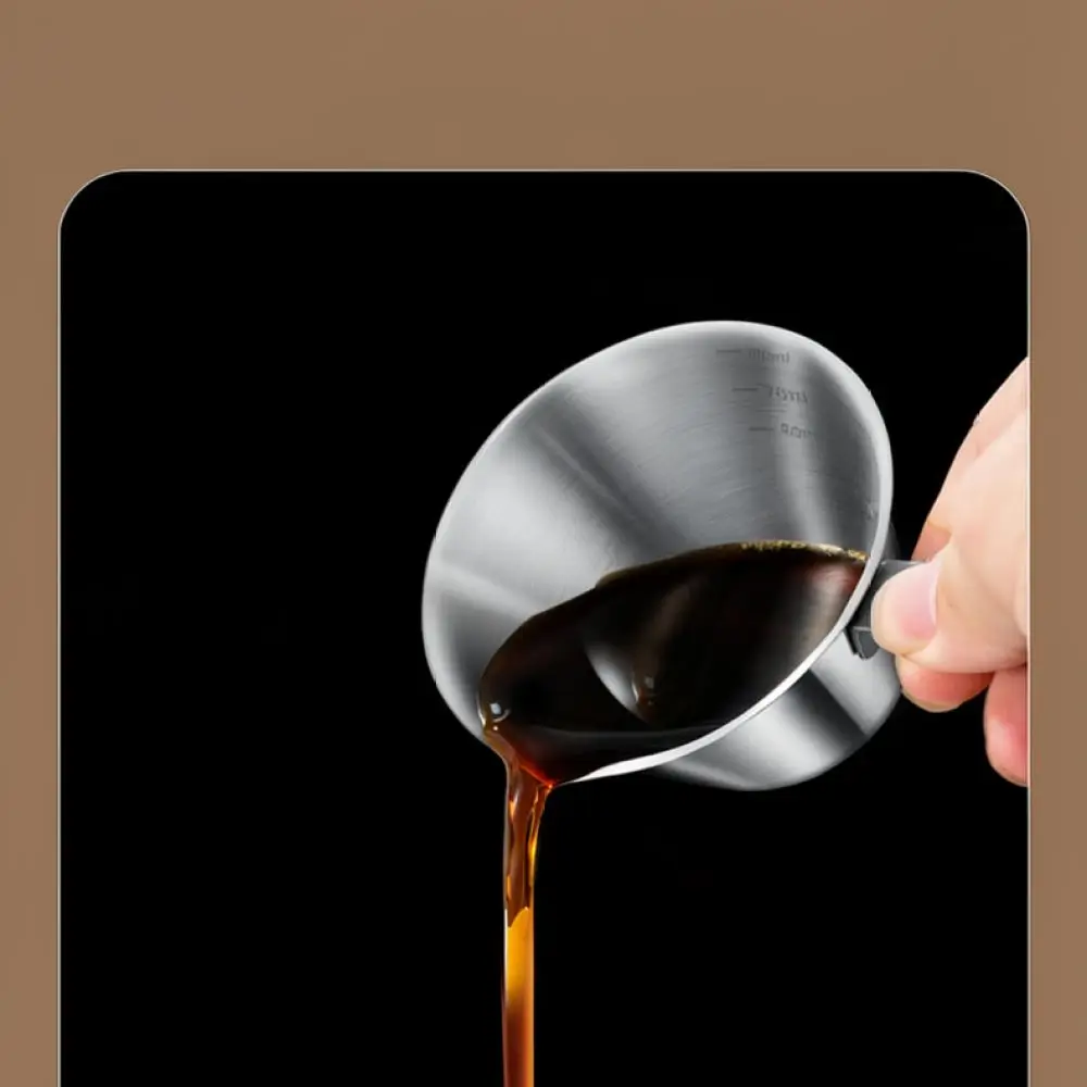 Durable 304 Stainless Steel Espresso Dosing Cup Coffee Extraction Measuring Pitcher With Scale For Coffee Machine