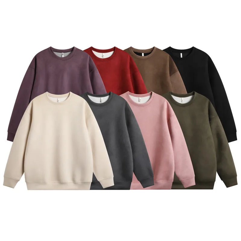 

Autumn Suede Hoodie Men Fashion Solid Color Casual Sweatshirt Men Streetwear Hip-hop Loose Pullover Hoodie Mens Hoody M-3XL