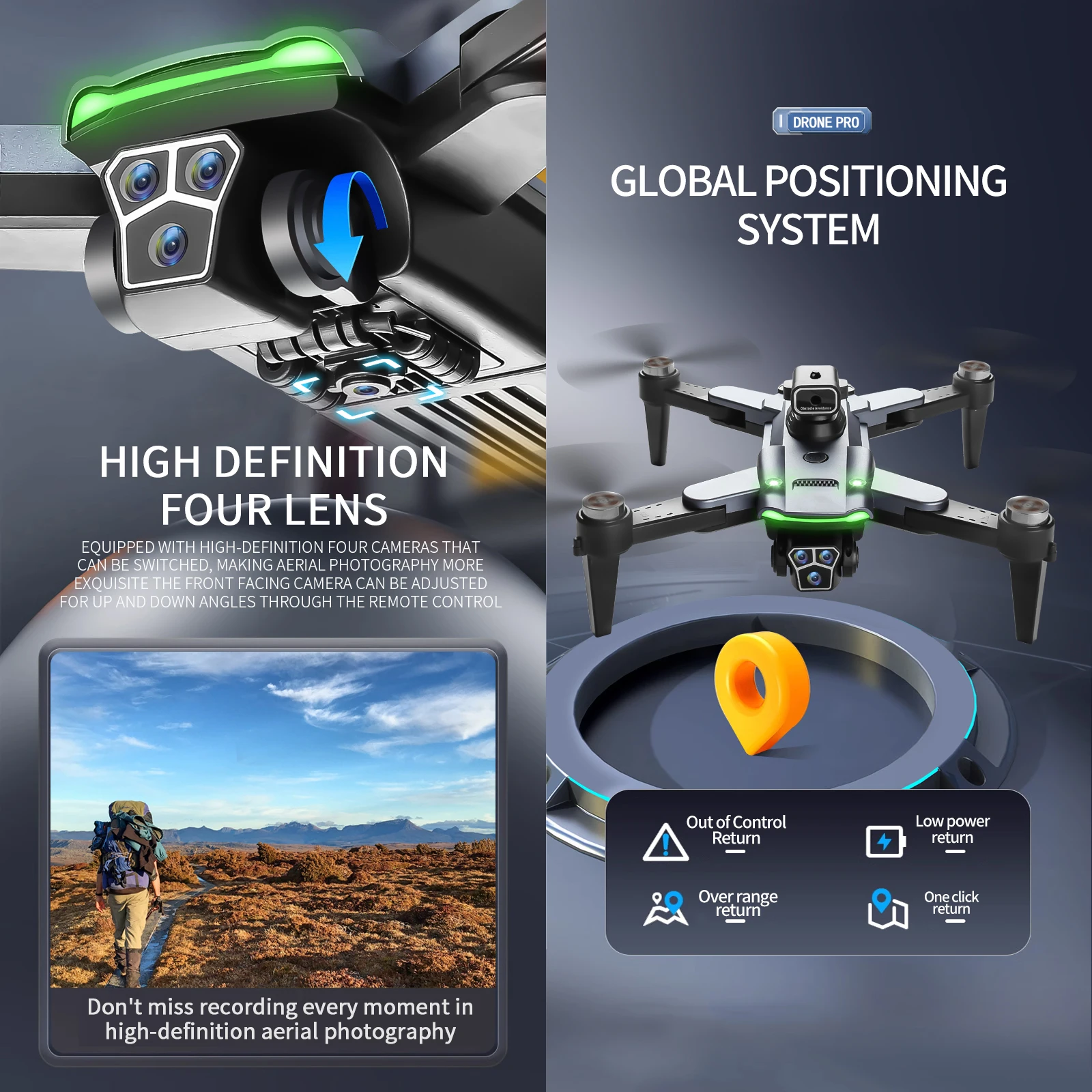 2025 NEW S166 4K Aerial Drone 1080P HD Camera GPS Altitude Hold Foldable Quadcopter FPV WIFI 5G RC