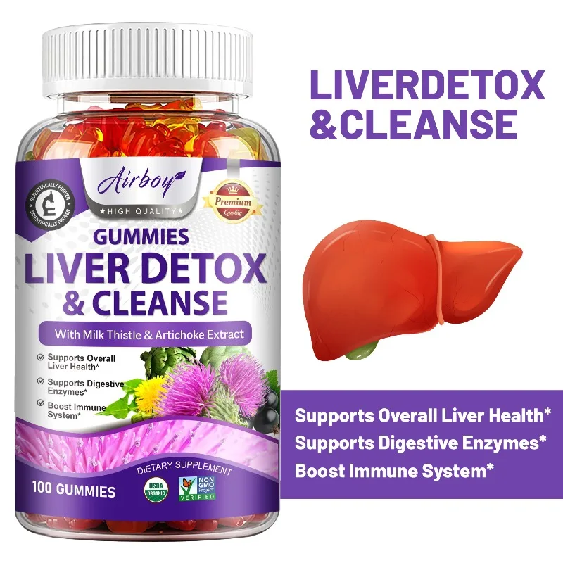 Liver Cleanse Detox Gummies - Appetite Suppression, Metabolism, Kidney and Liver Detoxification, Colon Cleanse Health