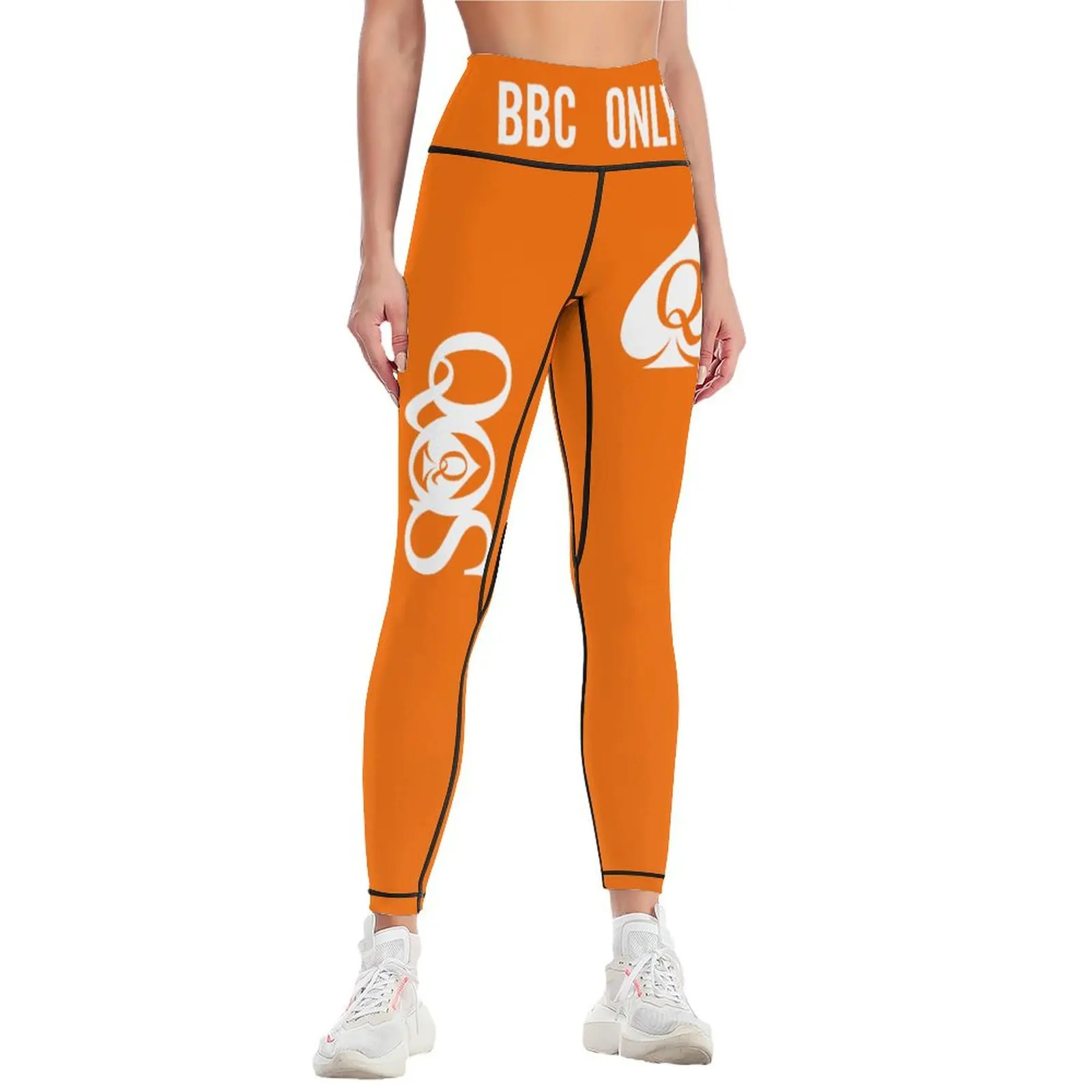 QOS BBC NUR Design Workout Yoga Lange Leggings für Frauen Scrunch Bequeme, weiche Gymnastikhose mit hoher Taille