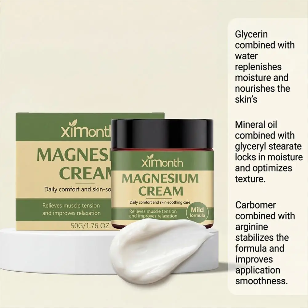Magnesium Cream Magnesium Lotion for Sleep Pain & Leg Cramp Chloride Cream for Muscle Relaxation Calm Moisturizing view 5