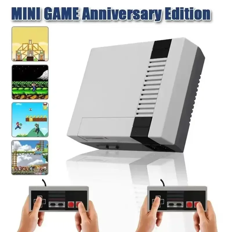 Mini TV Retro Video Console Dual Players Mode AV Output Wired Classic Video Game Console for Adults Kids