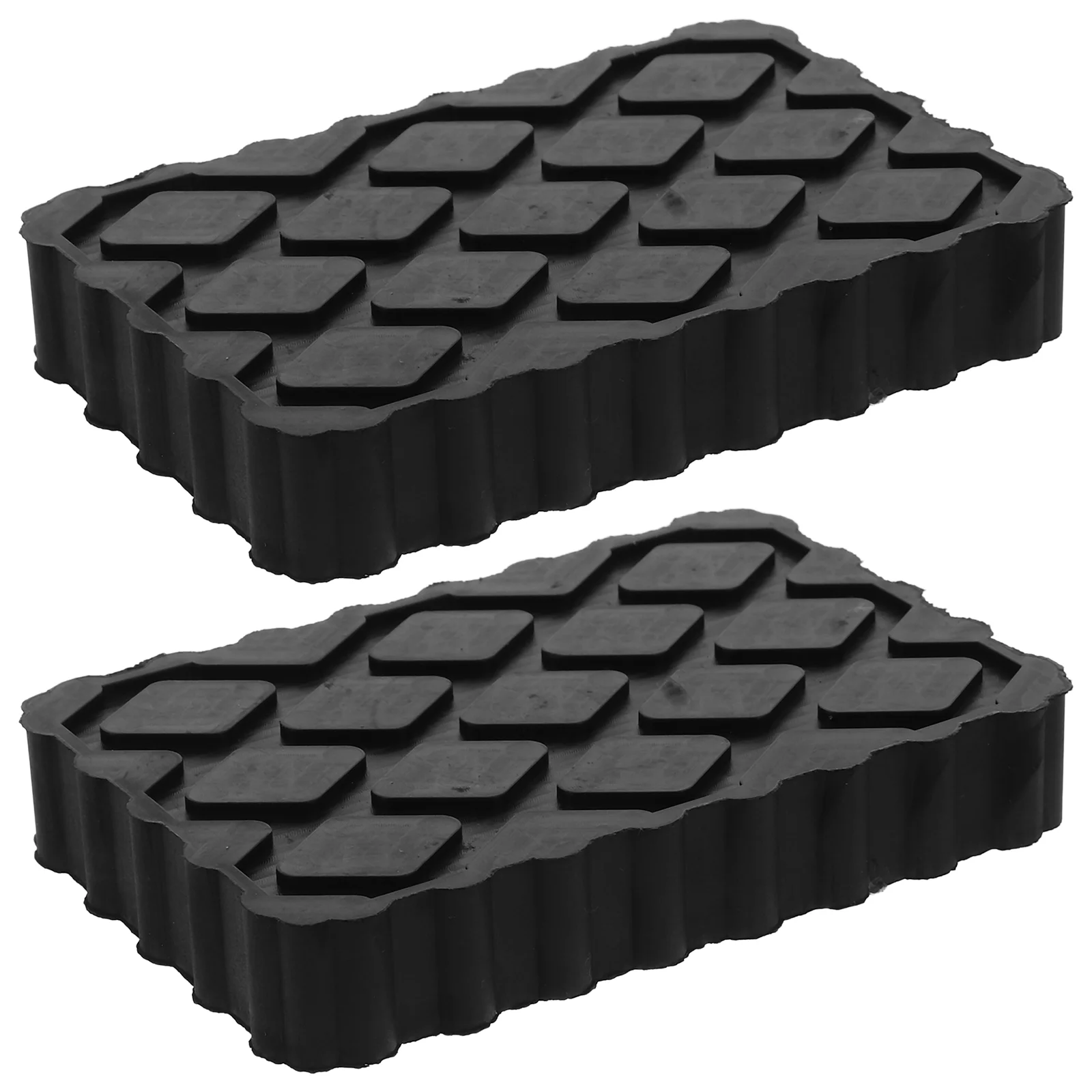 2 Pcs Car Shock Absorber Lift Blocks Floor Trailer Stabilizer Jacks Pad Parts Travel Pads Black