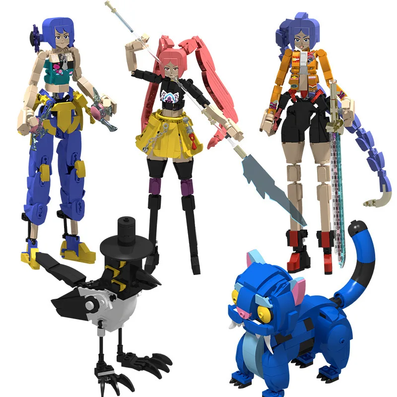 

K-pop Demon Hunters Building Blocks Rumi Zoey Mira Figure Model Creative Lion Crow Animal Assembly Bricks Toy Kids Xmas Gift