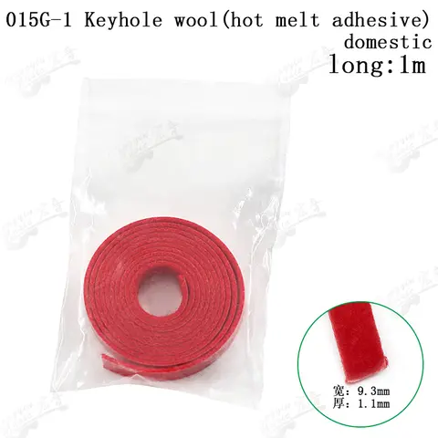 HUATOOL Piano Tuning Tool with 015 Keyhole Hot-Melt Adhesive Tape Red Carpet Fittings Accessories for Piano Parts