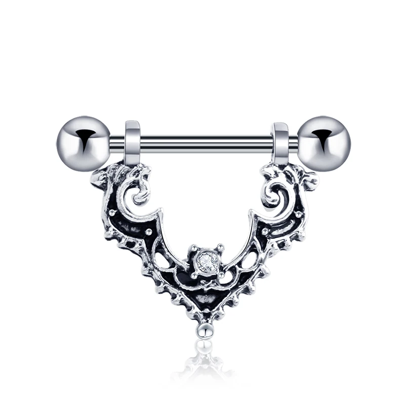 

New Nipple Rings for Women Sexy 14G Nipple Barbell wholesales Cheap Nipple piercing jewelry Surgical Steel Cute Small Heart Dia