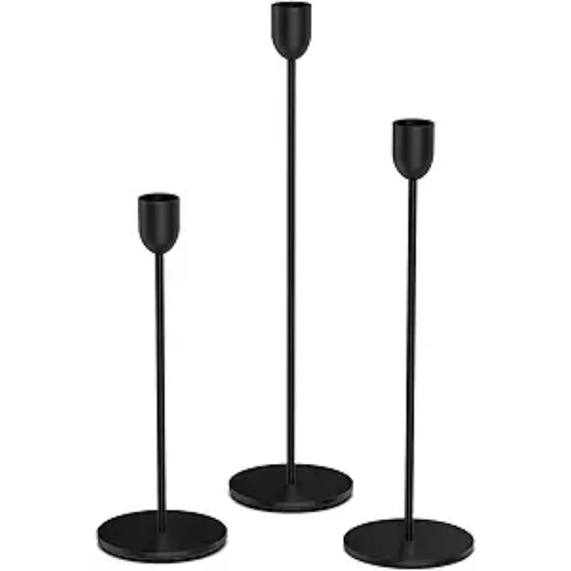 Tall Taper Pillar Candle Sticks Stand Holders Decor,Centerpiece Dining Table Festive Fireplace Mantle Vintage Room Decorations