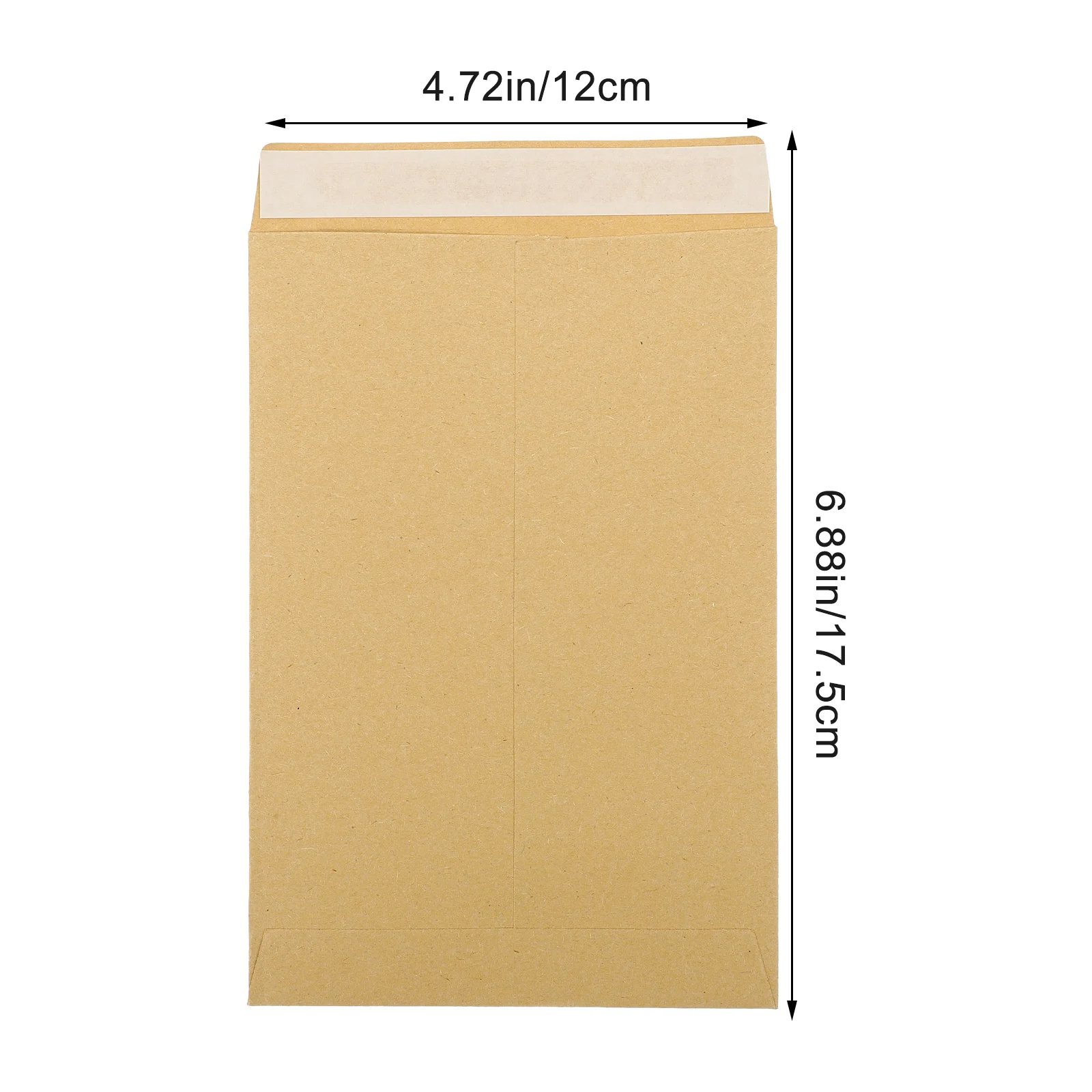 100 Pcs Gift Wrapping Envelopes Cash Self-adhesive Binder Light Brown Kraft Paper