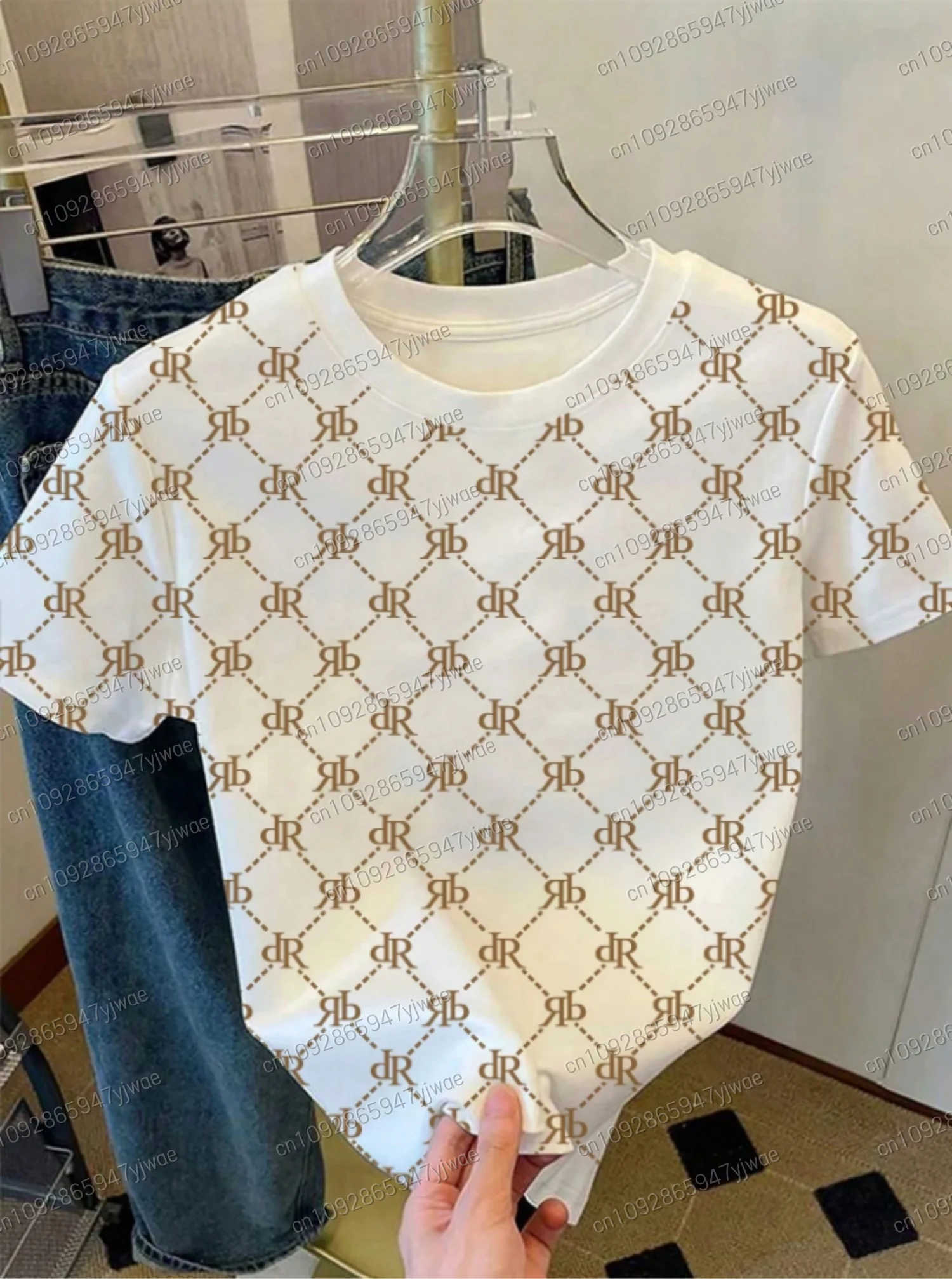 Nieuw in damesmode roze streepprint O-hals T-shirt met korte mouwen Zomer Tee Streep Oversize sport T-shirt