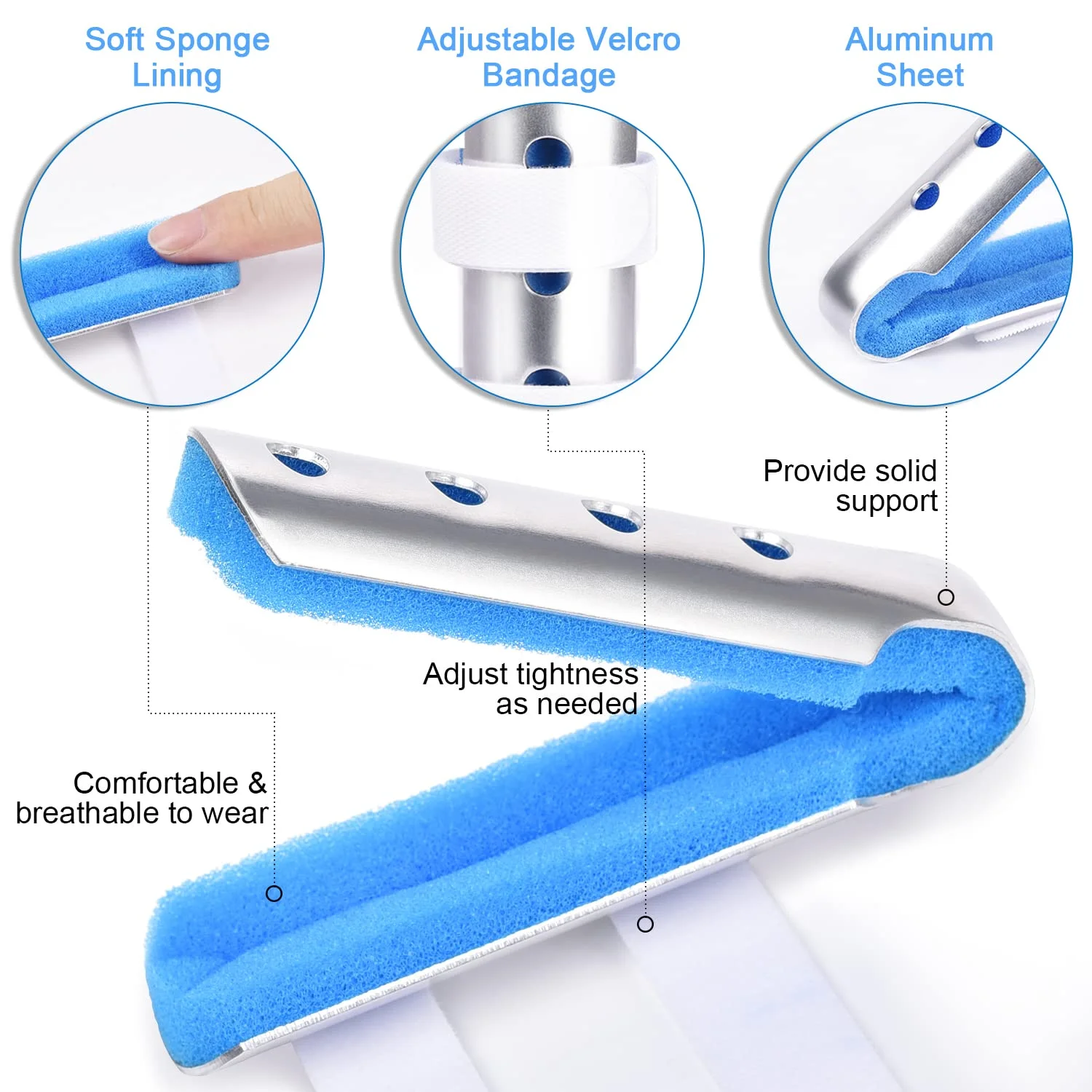 1Pc Finger Splint, Finger Support Brace Finger Stabilizer For Broken Fingers Straightening Arthritis Knuckle Immobilization